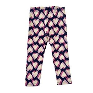 (NWT) Cozy GAP Kids Heart Print Lined Leggings - Pink, Cream, Blue | Girls 3T